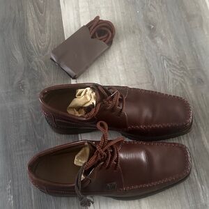 Louis Vuitton Men's Brown Leather Shoes (WITH DEFECTS)